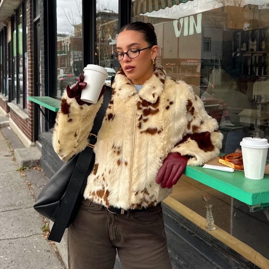 Cappotto Furry Leopard Print: Fashion Outwear 2026