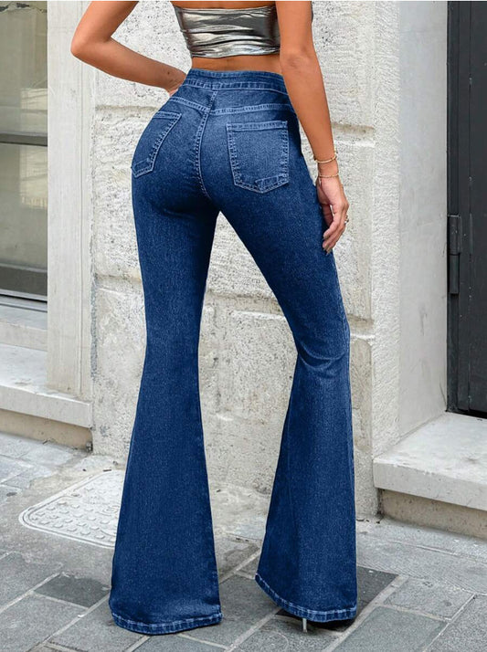 Flare a Vita Alta: Jeans Slim-Fit Floor-Length 2026