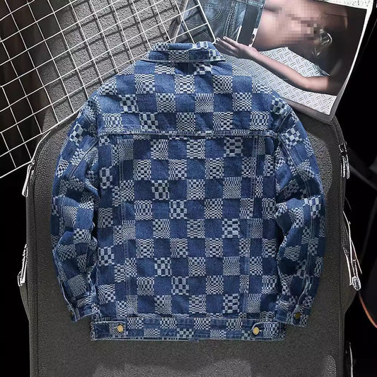 Giacca Denim: Checkerboard Retro 2026