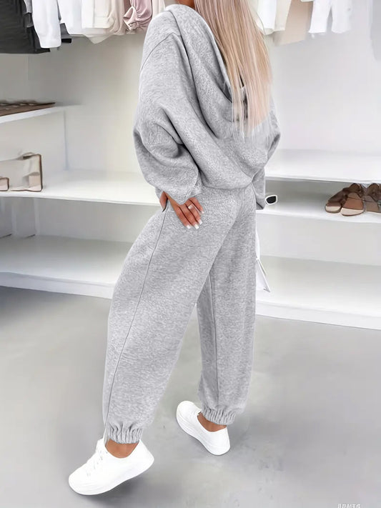 Set Sport-Leisure con Cardigan Zip e Dropped Shoulders