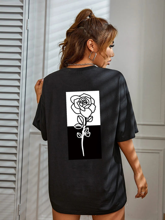 T-Shirt Straight Fit con Grafica "Street Hipster"