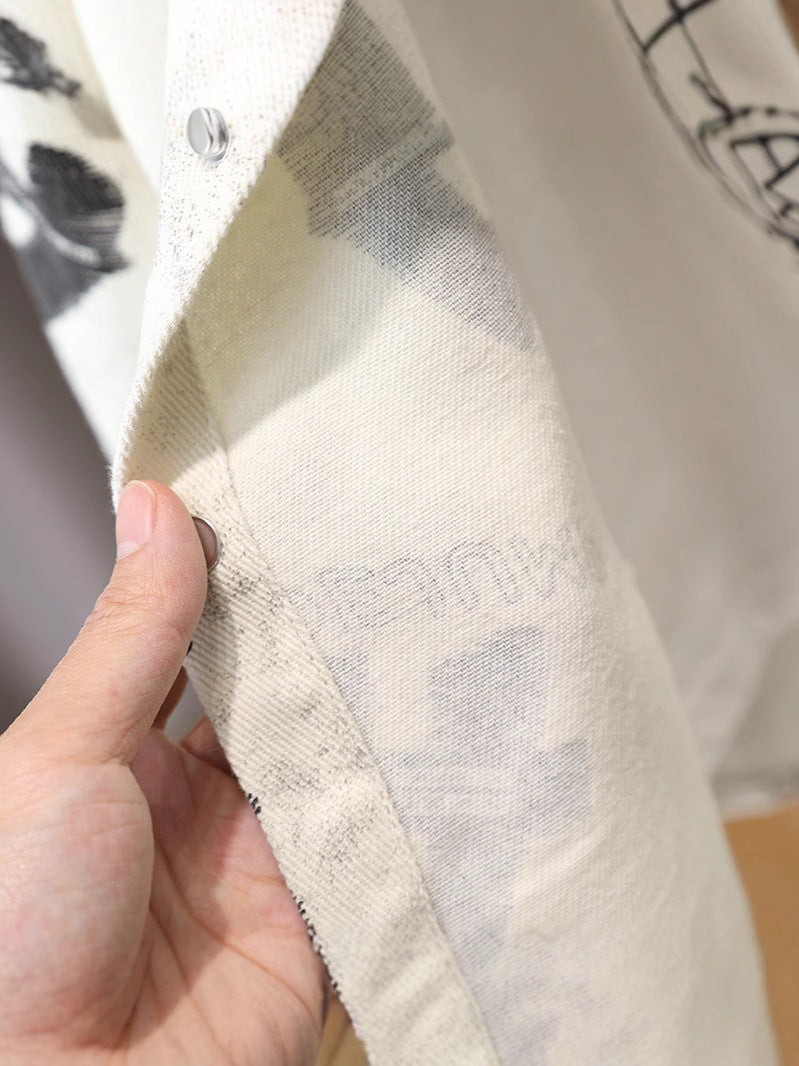 Camicia in Misto Cotone all'80% con Taglio Lapel e Finitura Soft-Touch