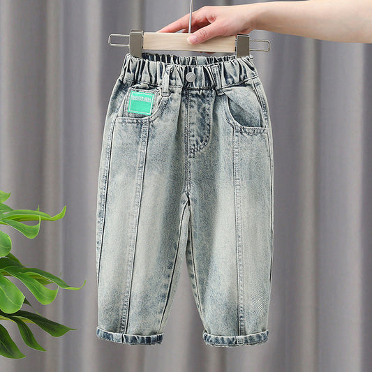 Jeans "Light Blue" con Ricami NMR e Struttura Soft-Comfort