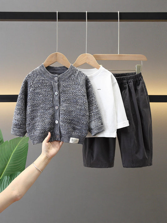 Set Tre Pezzi "Slate Grey" con Struttura in Fibra Adattiva