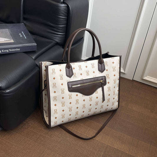 Borsa a Tracolla "Street Fashion" Color Block con Doppia Tracolla e Chiusura Safe-Zip