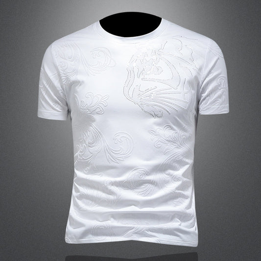 T-Shirt "Urban Lettering" Slim Fit in Cotone Traspirante Premium