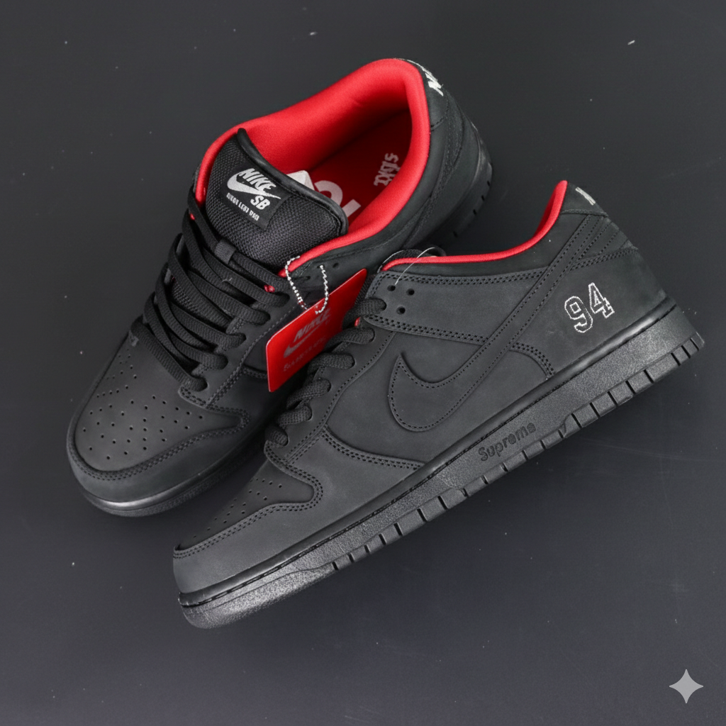 Nike SB Dunk Low Pro QS "Black And Red" – Edizione Limitata