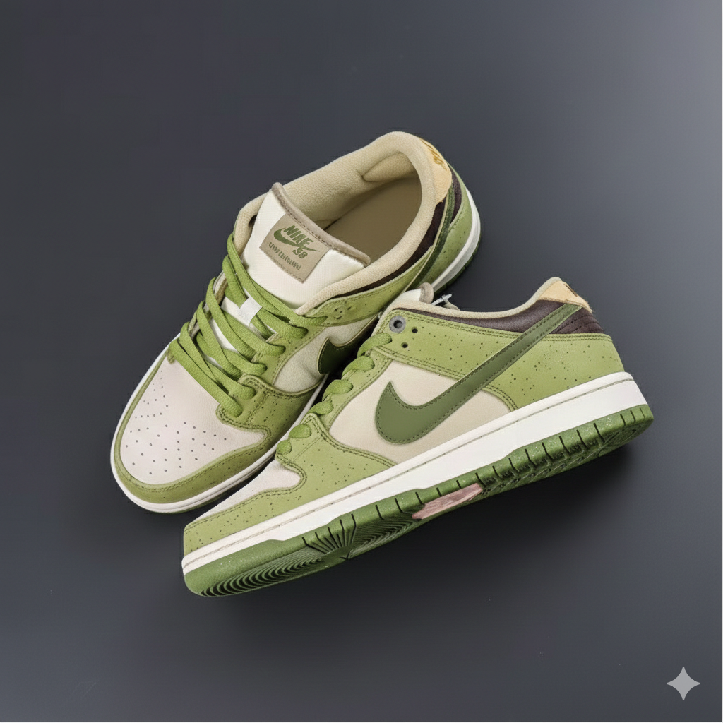 Nike SB Dunk Low Pro QS "Green And White" – Edizione Limitata