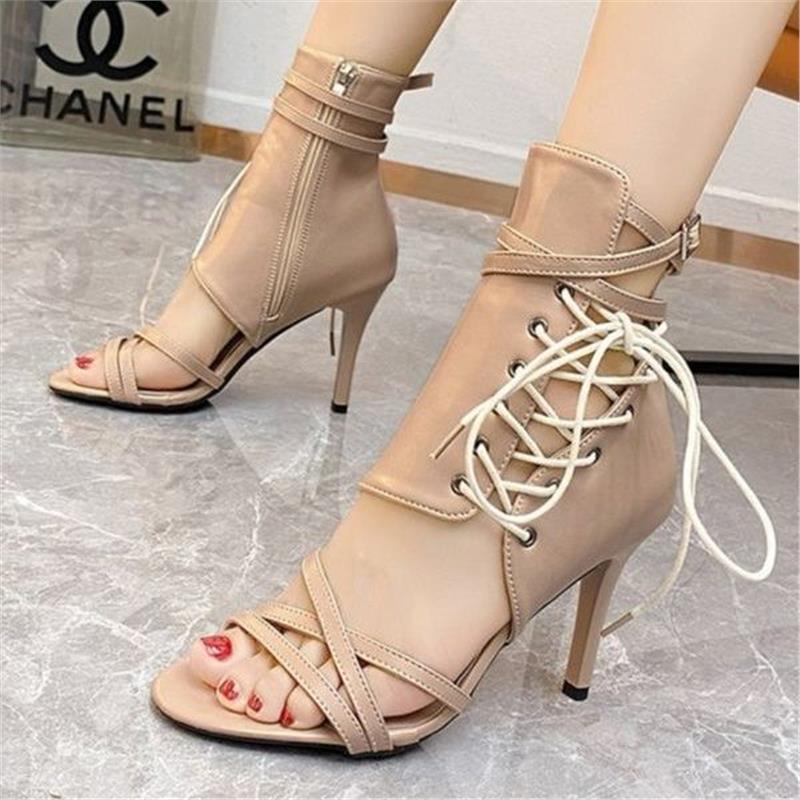 Tacco a Bocca di Pesce con Allacciatura a Incrocio e Struttura High-Definition