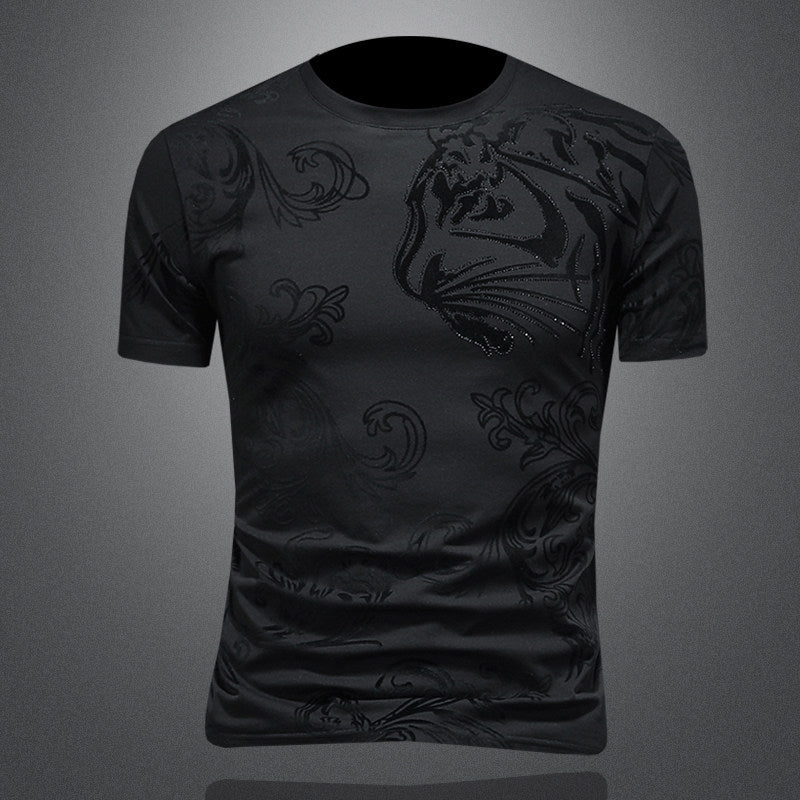 T-Shirt "Urban Lettering" Slim Fit in Cotone Traspirante Premium