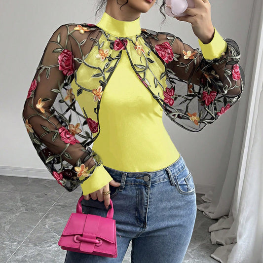 Camicia Retro in Pizzo e Ricami - Estate 2026