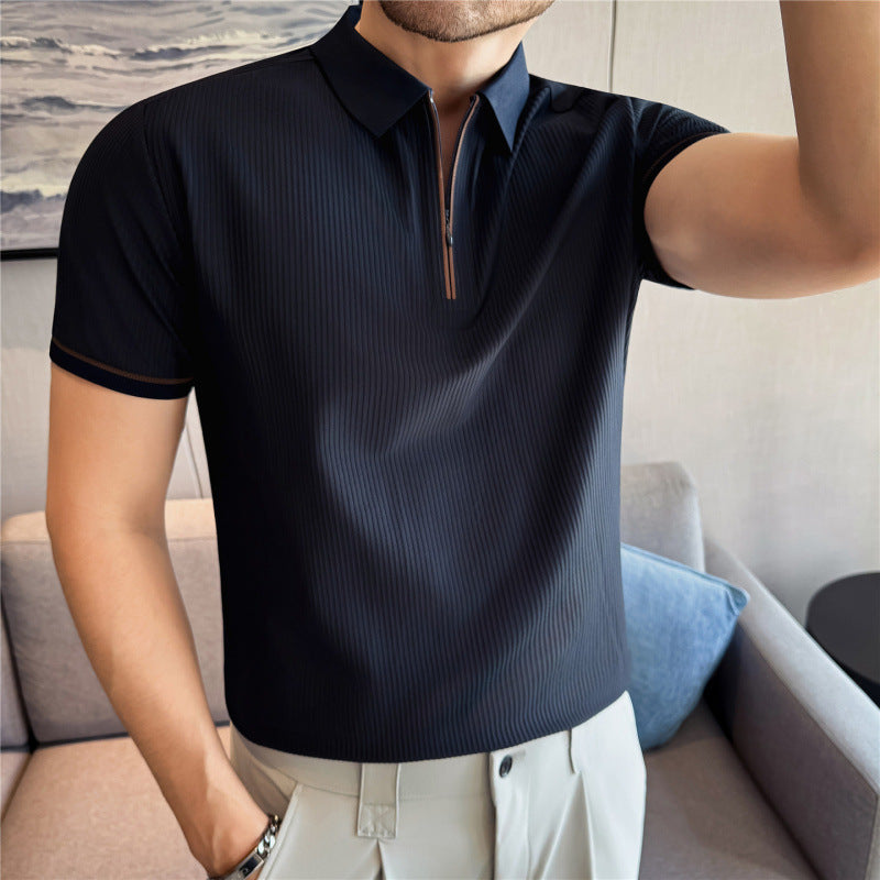 Polo "Essential Summer" Slim Fit in Cotone Traspirante e Moisture-Wicking