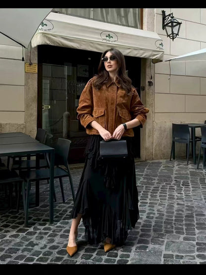 Giacca Urban Chic "Effetto Camoscio"