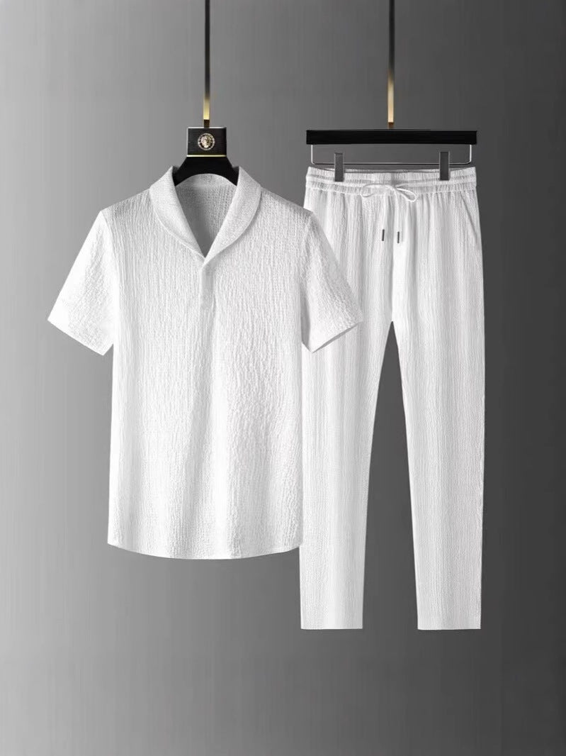 Set Urban "Ice Silk" & Lino: T-Shirt & Cropped Pants Slim-Breath