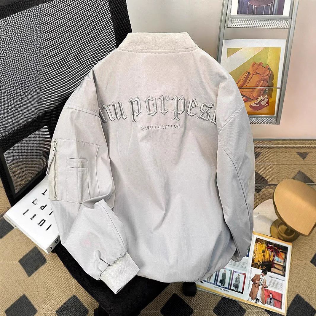 Bomber Varsity High-Street con Ricami "American Icon"