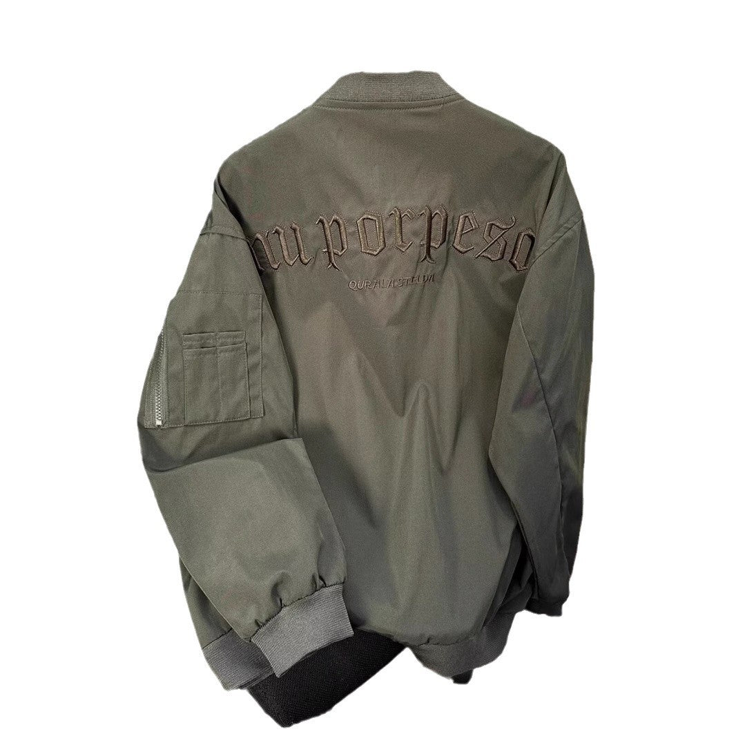 Bomber Varsity High-Street con Ricami "American Icon"