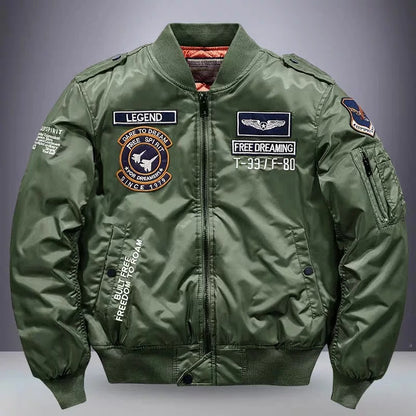Bomber Pilot Heavy-Duty con Ricami Heritage