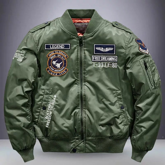 Bomber Pilot Heavy-Duty con Ricami Heritage