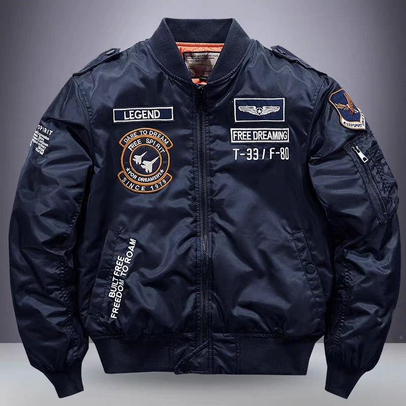 Bomber Pilot Heavy-Duty con Ricami Heritage