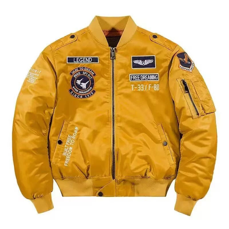 Bomber Pilot Heavy-Duty con Ricami Heritage