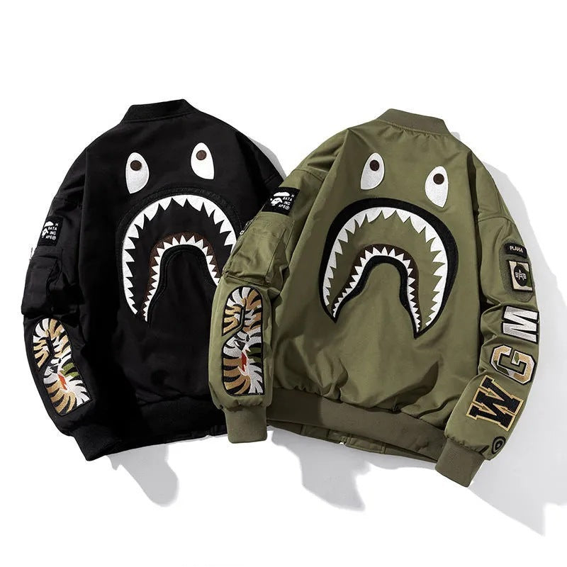 Bomber Varsity "Shark Print" Ins-Trend 2026