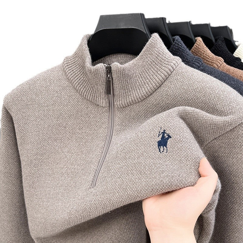 Maglione Turtleneck con Zip in Velvet "Heat-Tech" 2026