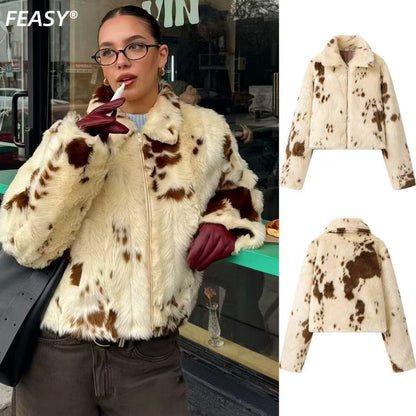 Cappotto Furry Leopard Print: Fashion Outwear 2026