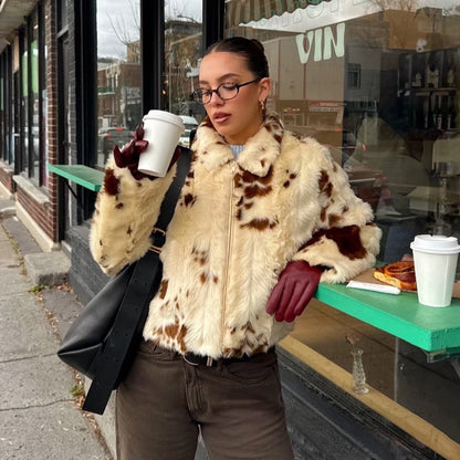 Cappotto Furry Leopard Print: Fashion Outwear 2026
