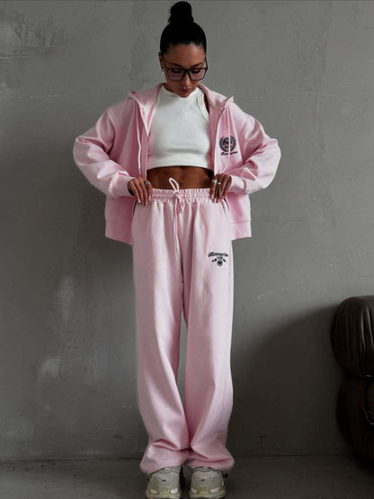 Felpa con Cappuccio Embroidered & Joggers High-Waist 2026