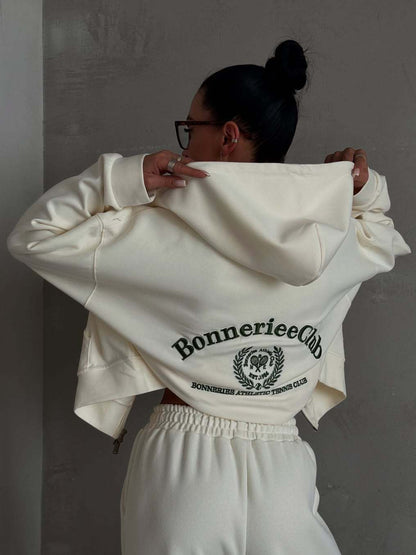 Felpa con Cappuccio Embroidered & Joggers High-Waist 2026