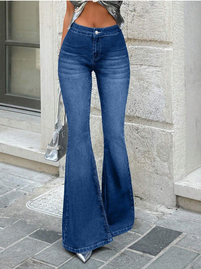 Flare a Vita Alta: Jeans Slim-Fit Floor-Length 2026