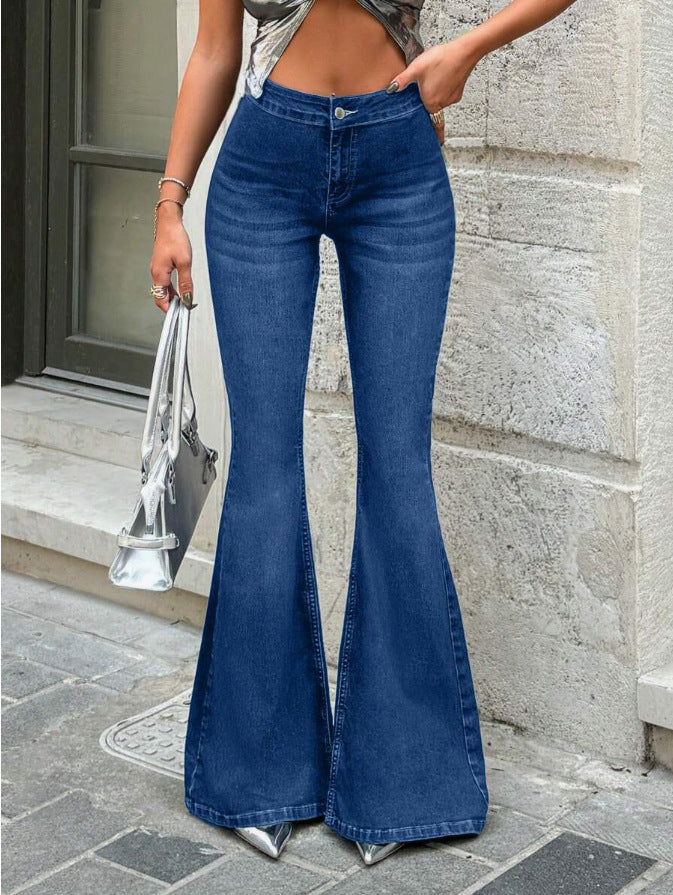 Flare a Vita Alta: Jeans Slim-Fit Floor-Length 2026