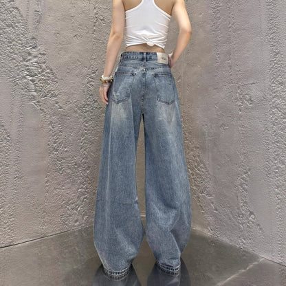 Spicy Girl Layered: Faux Two-Piece Wide-Leg Denim 2026