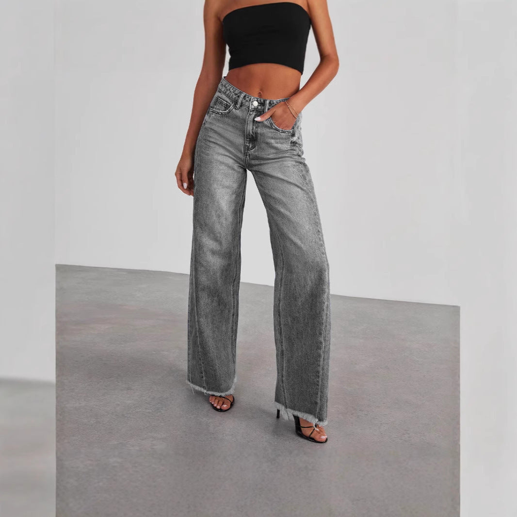 Washed Wide-Leg: Loose Casual Straight Denim 2026