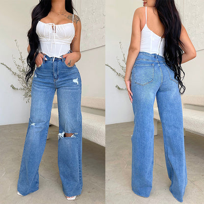 High-Waist Wide-Leg: Ripped & Frayed Denim 2026
