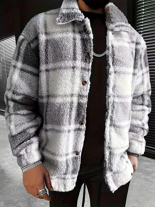 Giacca in Lana d'Agnello: Texture Plaid 2026