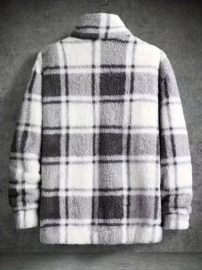 Giacca in Lana d'Agnello: Texture Plaid 2026