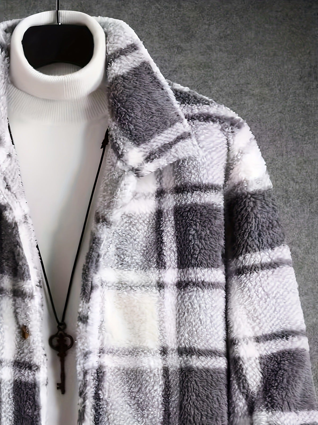 Giacca in Lana d'Agnello: Texture Plaid 2026