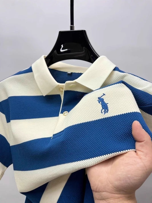 Stripe Elite: Embroidered Polo 2026