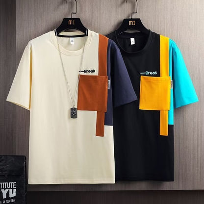 T-Shirt "Elegant Color-Block" Japanese Retro - Estate 2026