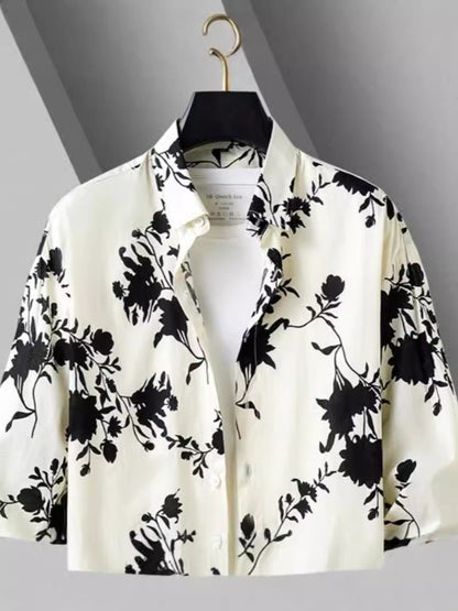 Camicia Slim-Fit Flower Print