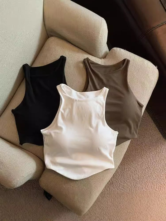 Crop Top Slim Fit in Cotone – Canotta Super Short Stile