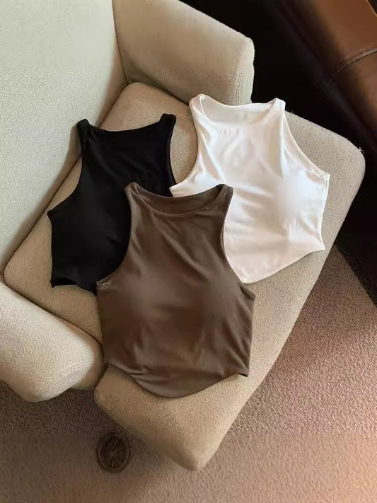 Crop Top Slim Fit in Cotone – Canotta Super Short Stile