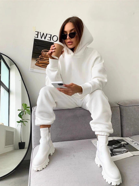 Set Due Pezzi Streetwear "Portrait 3D" – Felpa con Cappuccio e Pantaloni