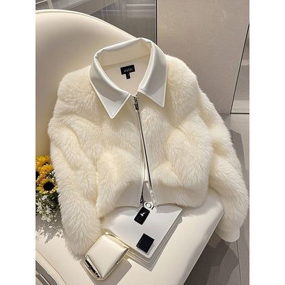 Cappotto Urban in Ecopelle con Colletto Polo – Eleganza Contemporanea