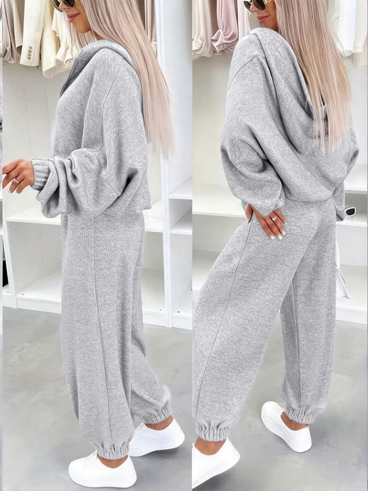 Set Sport-Leisure con Cardigan Zip e Dropped Shoulders