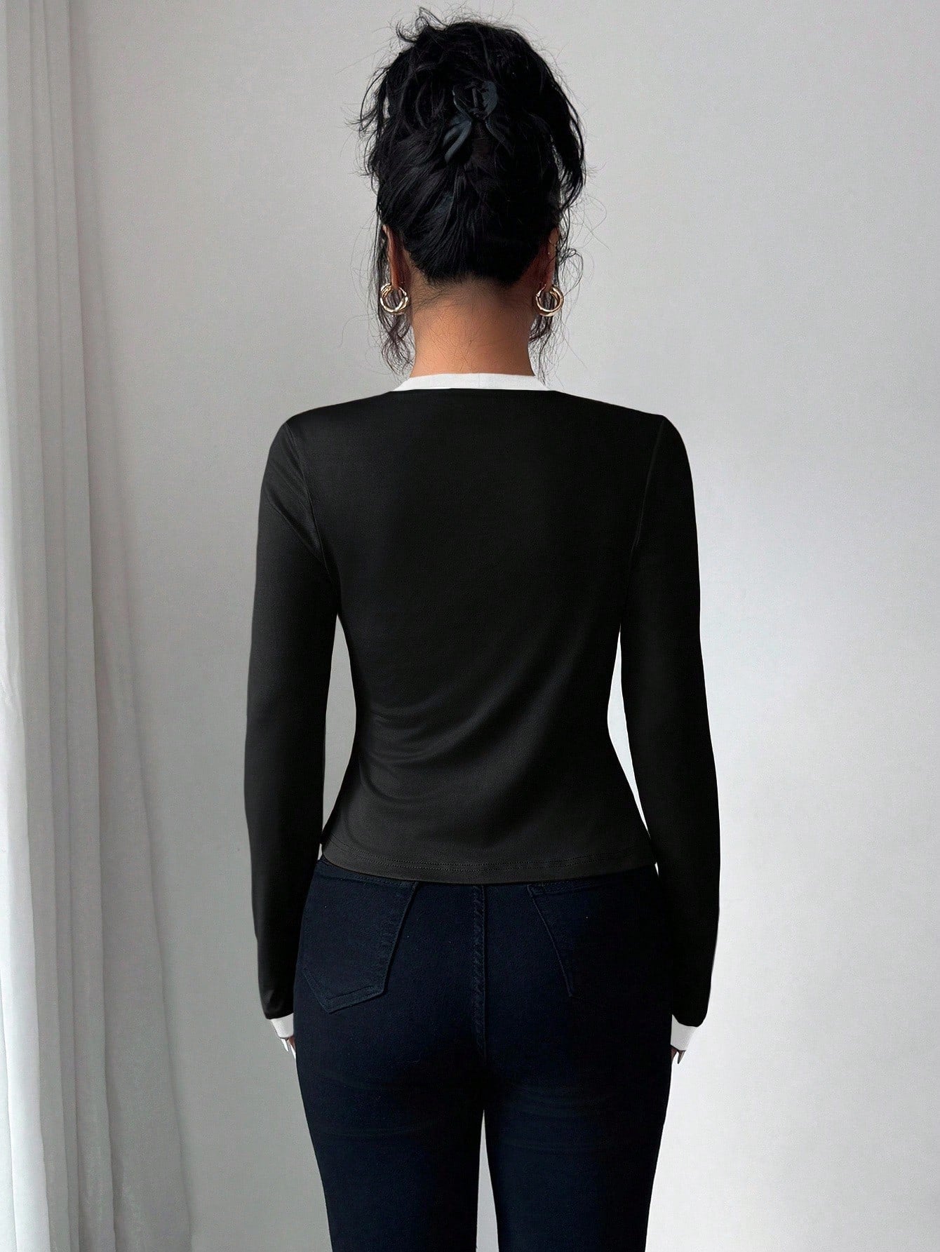 Set Due Pezzi con Cardigan Open-Collar e Vest Coordinato in Maglia Patchwork