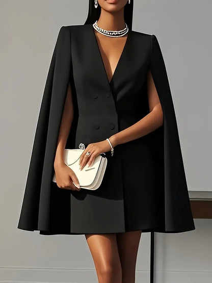 Abito Cloak-Dress a Mantella con Scollo a V