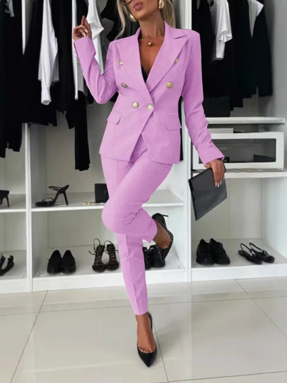 Completo Pantalone con Blazer a Tasche Applicate