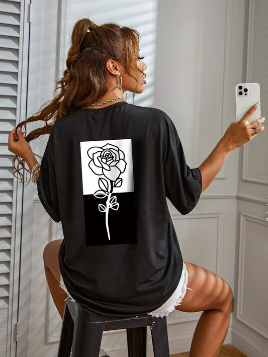 T-Shirt Straight Fit con Grafica "Street Hipster"